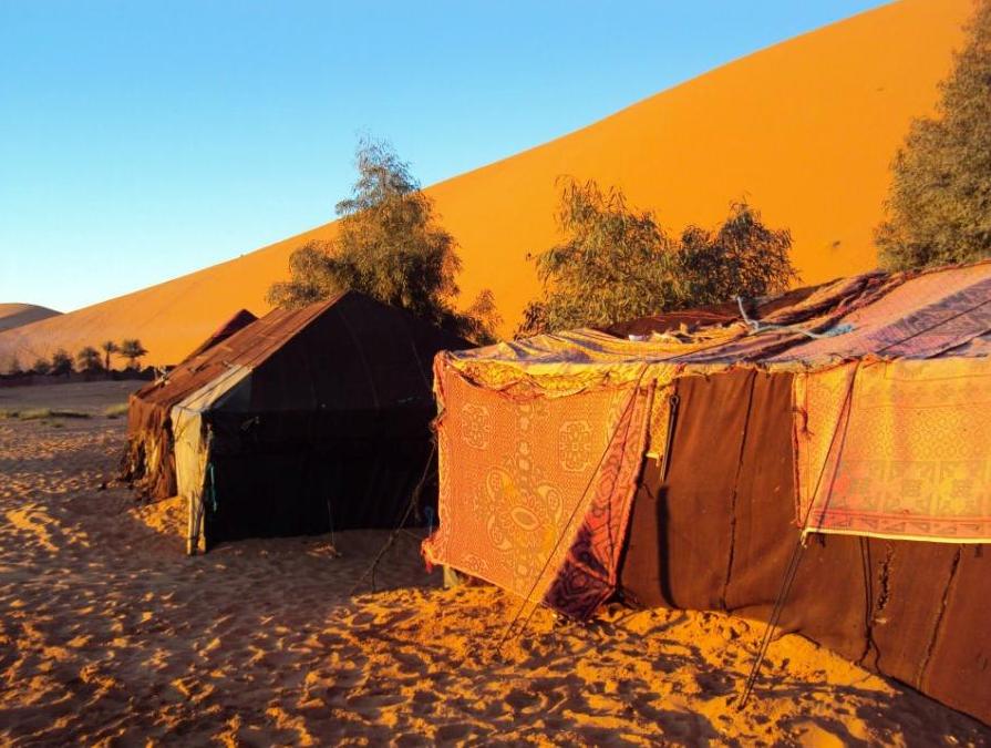 spend the night in desert camp in the middle of the dunes
